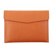 Porta-Documentos PU Couro Pasta A4 Porta-Documentos Estojo Pasta Envelope ImpermeáVel com Fecho de PressãO (Marrom)