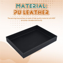 PU Leather Valet Tray Organizer,Catchall Tray Decorative Desktop Storage Organizer Tray for Change, Coin,Key,Phone