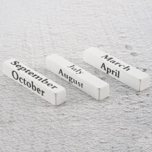 Calendario Perpetuo nel Legno Vintage Calendario da Tavolo con Blocchi Shabby Chic Calendario da Tavolo nel Legno Rustico Calendario da Ufficio Bianca