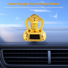 Solar Prayer Wheel, Car Prayer Wheel Solar Power Tibetan Buddhist Prayer Wheel Car Decoration