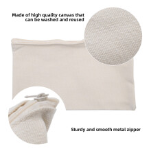 40 Pcs Canvas Pencil Pouch Zipper Makeup Bags Blank DIY Bags Multipurpose Toiletry Stationary Storage Bags(Beige)