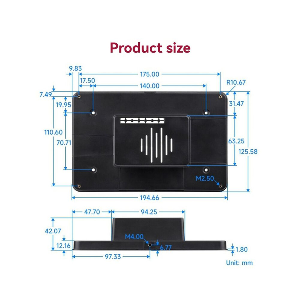 Voor Raspberry Pi 7inch Touch Display 2 Beschermhoes voor Raspberry Pi ...