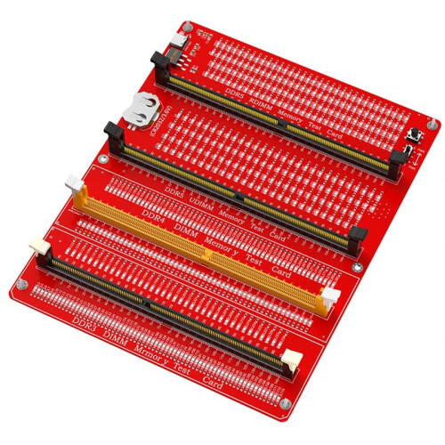 3 in 1 Combo DDR3/4/5 RDIMM/UDIMM Memory Tester, Desktop Computer DDR3/4/5 Memory Test Card with LED Indicator