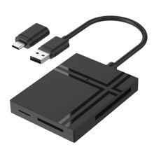 5 in 1 USB C HUB with Card Reader Type C to USB 3.0 Adapter Memory Card Splitter Supports TF//CF/XD/MS Cards