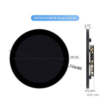 4-Inch Rond Touchscreen, IPS-Scherm met 800x800 Resolutie, 10-Punts Multi-Touch, Ondersteuning voor DeepSeek AI-Spraakinteractie