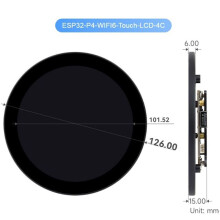 Waveshare 4 Inch Rond Touchscreen met een Resolutie van 800x800 IPS-Scherm, 10-Punts Multitouch, Ondersteuning voor DeepSeek AI-Spraakinteractie
