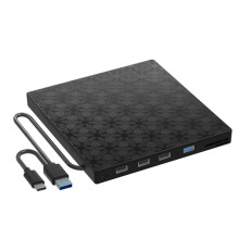 Lecteur DVD Externe USB 3.0 Type C, Lecteur DVD Portable, Graveur CD-RW Externe pour Ordinateurs Portables et de Bureau.