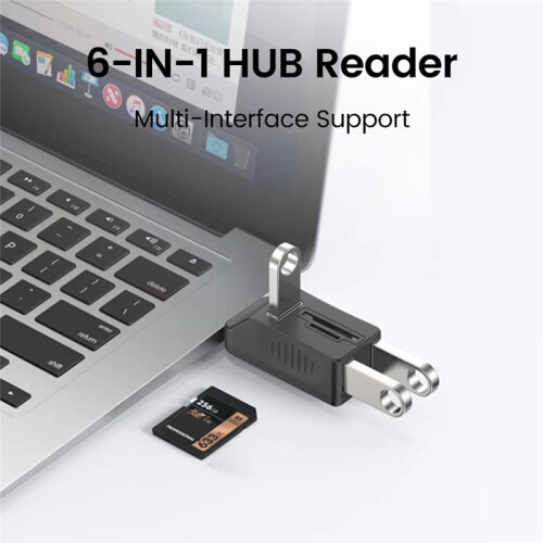 6 in 1 USB 3.0 Multifunction Card Reader OTG Adapter USB  TF for Printer Mouse Keyboard Extender Card Reader 2