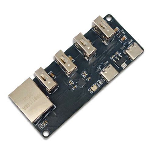 CH339F USB to RJ45 Ethernet Hub Module 4-Channel USB2.0 Extender with Network Card Driver Plug and 1