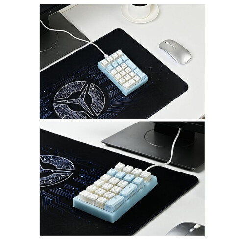 Wireless RGB Numeric Keyboard, Wireless Accounting and Finance Portable TYPE-C Interface Small Mechanical Keyboard 2