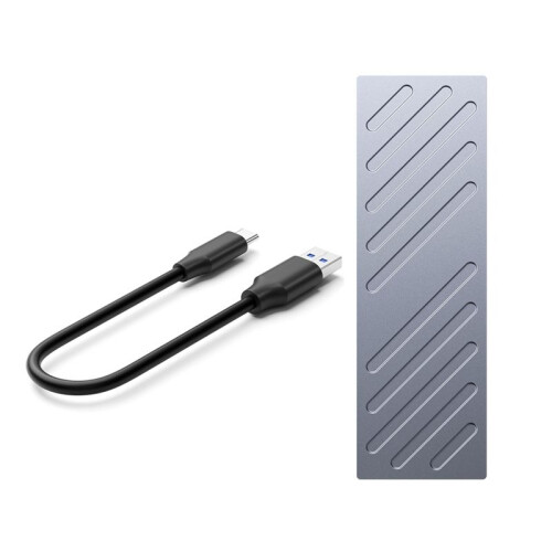 M2 SSD Case NVMe/ Dual Protocol SSD Enclosure Adapter 10Gbps USB 3.2 Gen2 USB C External Enclosure Tool-Free A