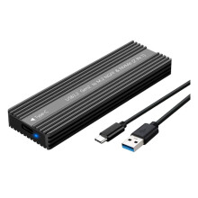 M.2 SSD Enclosure USB 3.2 Type-C Metal Case with Heat Dissipation Supports /NVMe Dual Protocol Hard Disk Box B