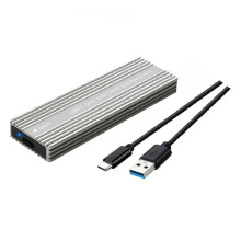 M.2 SSD Enclosure USB 3.2 Type-C Metal Case with Heat Dissipation Supports /NVMe Dual Protocol Hard Disk Box F