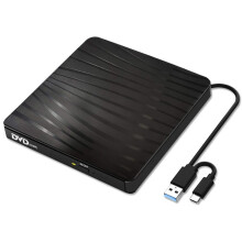 Externes CD/DVD-Laufwerk für Laptop, USB A/C 3.0 CD-DVD-Player, Tragbarer +/-RW-Brenner, CD-ROM-Lese- und Schreibgerät, Disk-Duplikator