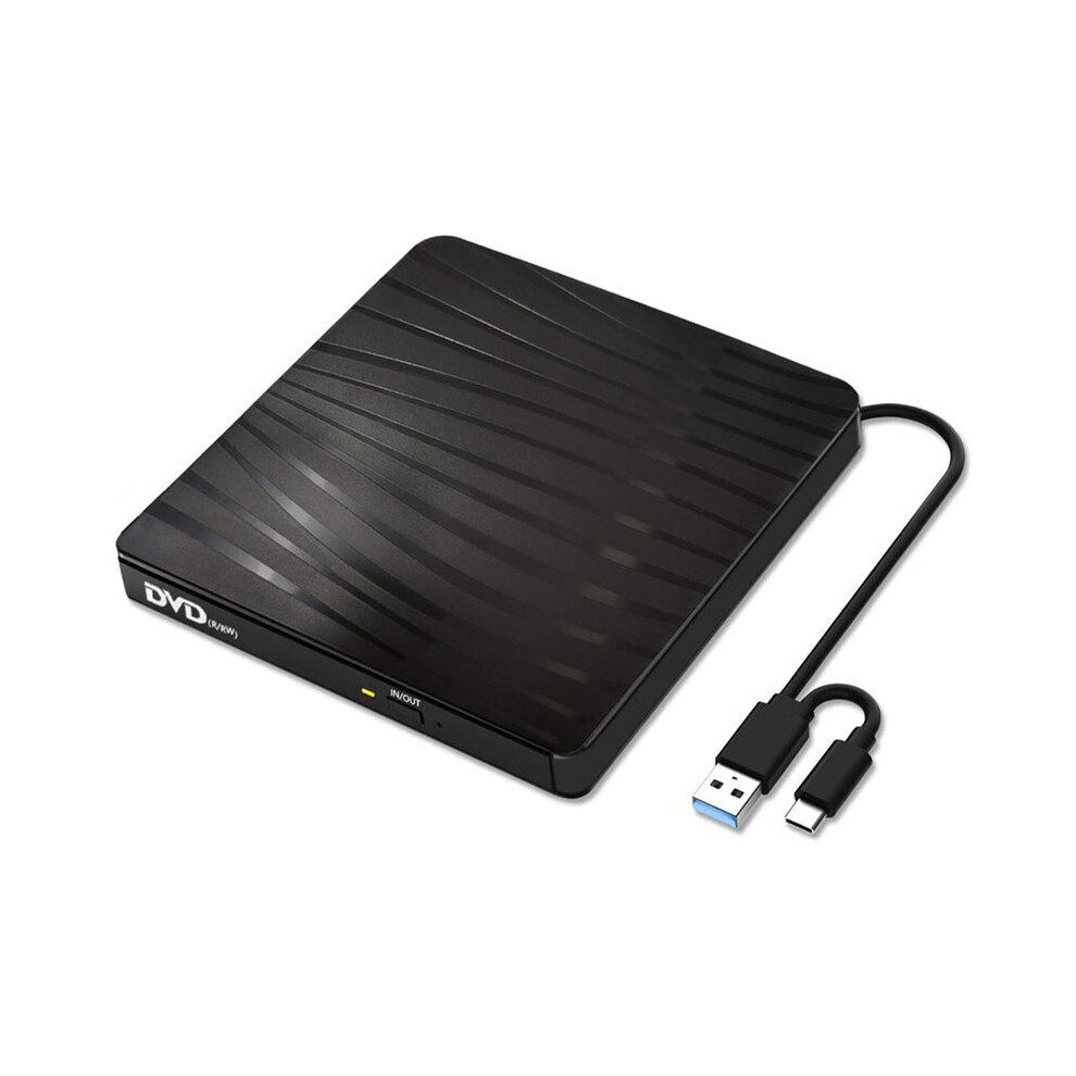 External Cd/Dvd Drive For Laptop, Usb A/C 3.0 Cd Dvd Player Portable +/-Rw Burner Cd Rom Reader Writer Disk Duplicator 6031503422567