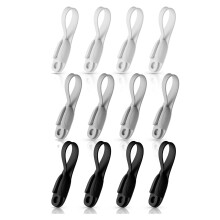 12 Agrupadores de Cables Organizadores de Cables para ElectrodoméSticos, Soporte Autoadhesivo para Cables de ElectrodoméSticos de Cocina (Negro,