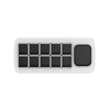 MK10 Multi-Functional AI Voice Control Panel, Onboard 10 X 0.85inch Mechanical LCD Macro Keys and A 2.01inch Secondary A