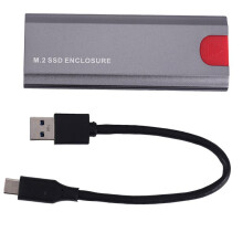 M2 SSD Case M.2 un USB 3.1 Gen 2 10 Gbps NVMe SSD Enclosure per NVMe PCIE M Key/(B+M) Key SSD Hard Disk, M2 SSD Case AC