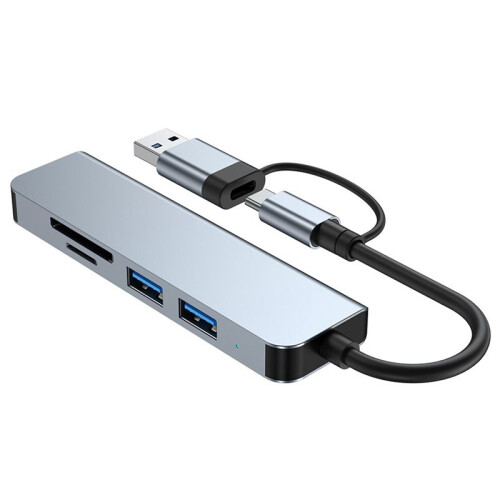 5  2-In-1 USB 3.0 HUB Type-C Adapter USB3.0+USB2.0++TF Multi-Port USB Splitter Expander for PC Computer 1