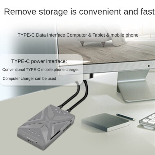 M.2 NVME SSD  Dual Bay M2 SSD Case Support M.2 Nvme SSD Disk Pour SSD Hard Disk Box TYPE-C USB3.2 GEN2 20Gbps