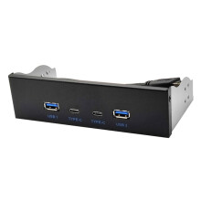Pannello Unità Ottica USB3.2 TYPE-C 10Gbps 2X USB GEN2+2X TYPE-C HUB da 3,5 Pollici da 5,25 Pollici 19PIN a Porta C Spina Anteriore Posteriore