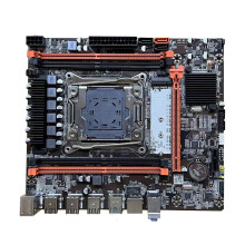 Carte MèRe X99H+CPU E5 2666 V3+Câble de Commutateur+Kit de Câbles LGA2011-V3 DDR3X4 Emplacement RAM M.2 NVME PCI-E 3.0 X16 SATA3.0