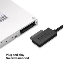35CM USB Adapter PC 6P+7P CD DVD Rom to USB 2.0 Converter Slimline 13 Pin Drive Cable for PC Laptop Notebook