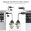 2 em 1  para Cabo USB 3.0  para Disco RíGido Externo Tipo C Adaptador Conversor de 22 Pinos para HDD/SSD de 2,5 Polegadas 3