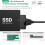 2 em 1  para Cabo USB 3.0  para Disco RíGido Externo Tipo C Adaptador Conversor de 22 Pinos para HDD/SSD de 2,5 Polegadas 5