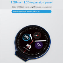 Waveshare 1,28 Inch Ronde LCD-Schermmodule 240X240 Pixels SPI-Communicatie LCD-Uitbreidingskaart