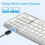 Foldable  Keyboard, USB Rechargeable Wireless Keyboard for IOS, Android, Windows PC Laptop Smartphone-Silver 5
