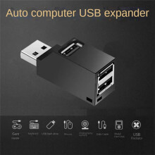 USB 2.0 HUB Adapter Extender Splitter Box 3 Poorten voor PC Laptop Mobiele Telefoon High Speed U Disk Reader, Zwart
