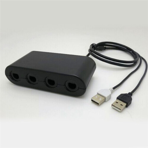 For GameCube Controller Adapter for   U and PC USB - 4  Connection Tap Converter for Multi-Player Games 1