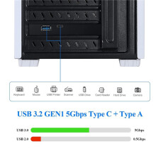 PCI-E 1X Naar USB 3.2 Gen1 USB3.2 Type-C Frontadapterkaart 2 Poorten (Type C+ Type A) Uitbreidingskaart
