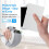 Foldable  Keyboard, USB Rechargeable Wireless Keyboard for IOS, Android, Windows PC Laptop Smartphone-Silver 2