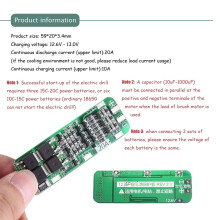 2 Piezas 3S 20A BMS BateríA de Litio 18650 Placa de ProteccióN del Cargador PCB BMS 12.6V MóDulo de ProteccióN de Carga de Celda