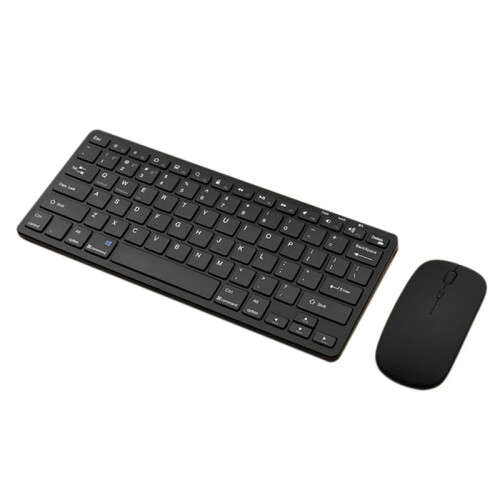 Wireless  Keyboard Mouse Three Mode Keyboard Rechargeable Keyboard Mouse Support Tablet Laptop Computer Black