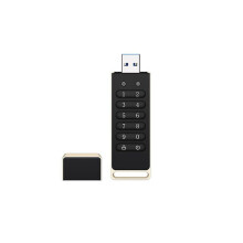 Unidade USB Segura, Unidade Flash USB Criptografada de 128 GB Hardware Senha Memory Stick com Teclado USB 3.0 Disk Flash Preto