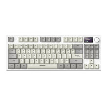 K86 Tri-Mode RGB Hot-Swappable Russian Mechanical Keyboard Russian Wireless Russian Gaming Keyboard,A