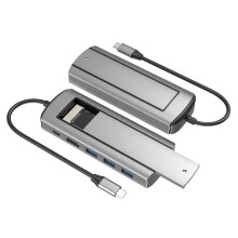 Docking Station USB C HUB SSD M.2 6 nel 1 con Archiviazione su Disco USB 3.0 Tipo C un laptop Compatibile per laptop