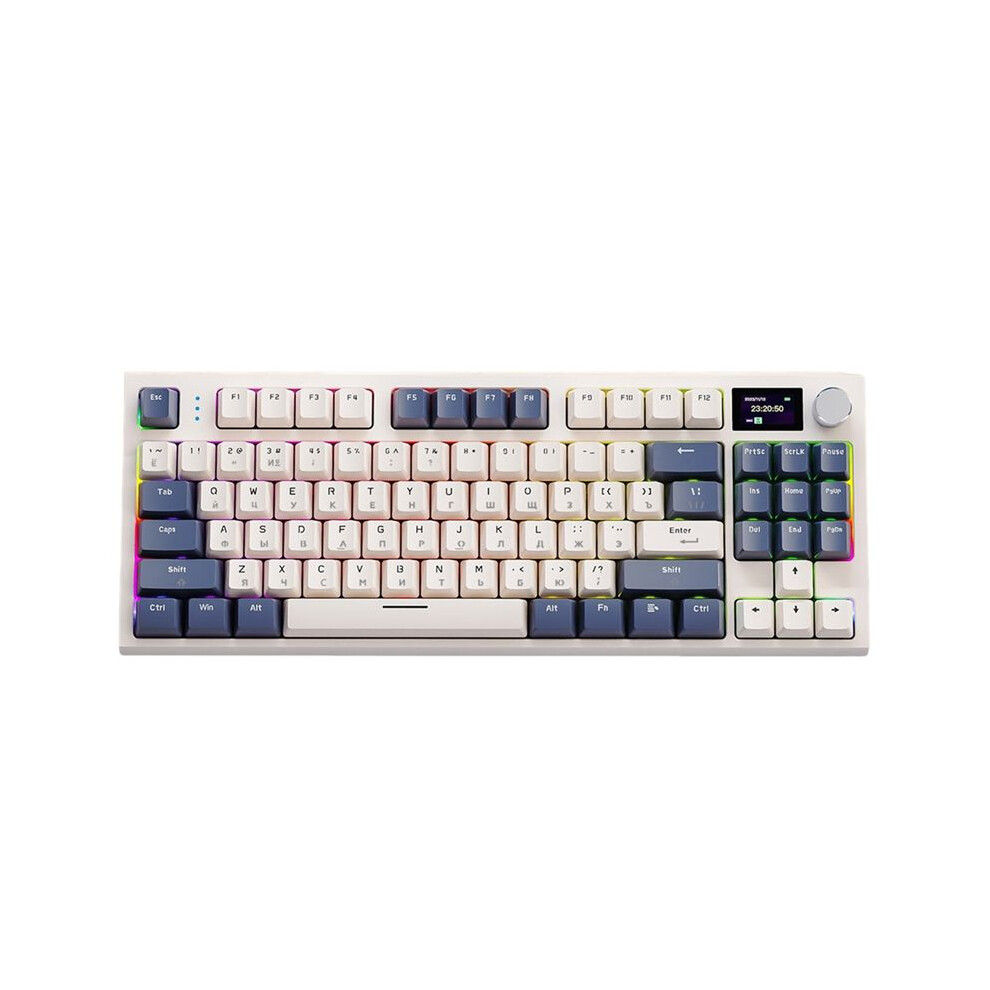 K86 Tri-Mode Rgb Hot-Swappable Russian Mechanical Keyboard Russian Wireless Russian Gaming Keyboard,C 4713114355282