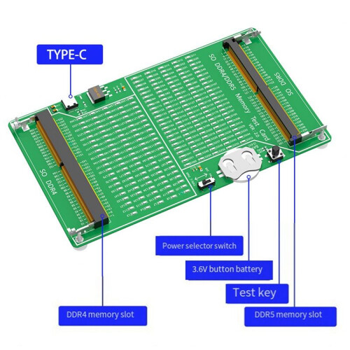 Laptop Memory Tester DDR4/DDR5 2-In-1 Memory Tester with Light Multifunctional Portable Memory Test Card 2