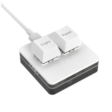 Benutzerdefinierte -Tastatur, 2 Tasten, RGB-Makro, OSU-Tastatur, Programmierbare Mechanische Tastatur für Gaming, Weiß, Typ B