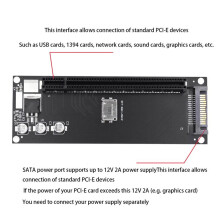 Mainboard SFF-8611 8612 NVMe M.2 SSD zu PCIe 4.0 X16 Adapter Erweiterungskarte PCIe X4 Riser-Karte Externe Grafikkarte