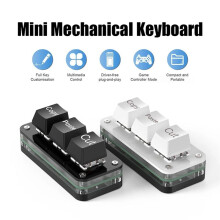 3 Keys Macro Programming Keyboard for Photoshop Gaming Hotswap Programming Keypad Copy Paste Macropad Black Type B