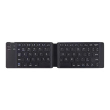Dual Folding Wireless Keyboard for Cell Phone Tablet Computer Mute Multi-Function Keyboard, B