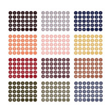 12PCS Colorful Round Number Date Sticker Journal Notebook Label Stickers Stationery Envelope Sealing Tags A
