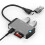 USB C Hub Multifunctional Docking Station Plug and  Type C Docking Station USB3.0 Hub TF/ Card Reader Silver 1