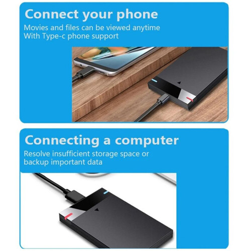 ShuoLe Gabinete de Unidade de Estado SóLido SSD de 2,5 Polegadas Mecânico Serial  USB3.0 Gabinete de Disco RíGido Externo MóVel de Alta 2