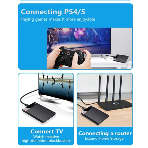 ShuoLe Gabinete de Unidade de Estado SóLido SSD de 2,5 Polegadas Mecânico Serial  USB3.0 Gabinete de Disco RíGido Externo MóVel de Alta 2
